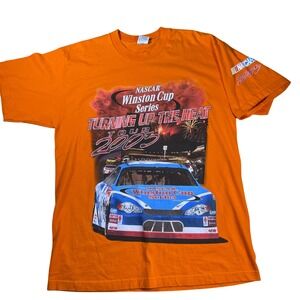 Vintage Y2k NASCAR T Shirt‎ Mens XL Winston Cup Series 2003 Tour Orange Graphic